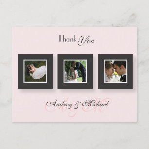 Postal Fotos de agradecimiento de boda de PixDezines/DIY 