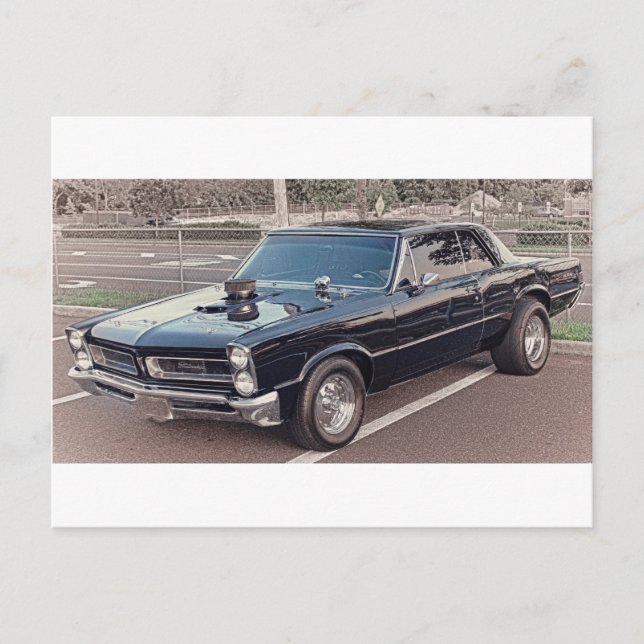 Postal Fotos de Fotos HDR de GTO Muscle Car Classic Power (Anverso)
