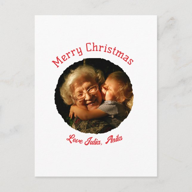 Postal Fotos de la abuela de navidad (Anverso)