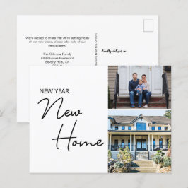 Postal Fotos de la casa de la nueva familia de Año Nuevo 