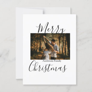 Postal Fotos de la familia Feliz Navidad, moderno, elegan