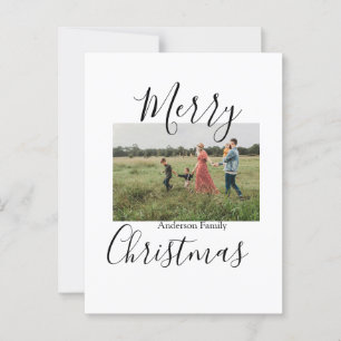 Postal Fotos de la familia Feliz Navidad, moderno, elegan