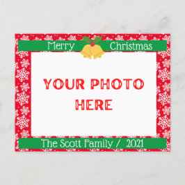 Postal Fotos de la familia navideña Merry