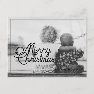 Postal Fotos de la familia retro de navidad