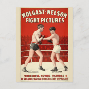 Postal Fotos de la lucha de Wolgast-Nelson - Poster resta
