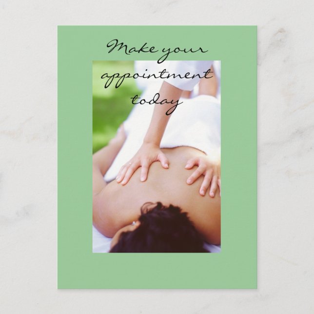 Postal Fotos de Masaje y Bodywork (Anverso)