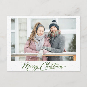Postal Fotos de Navidad con Caligrafía de Vegetación 2