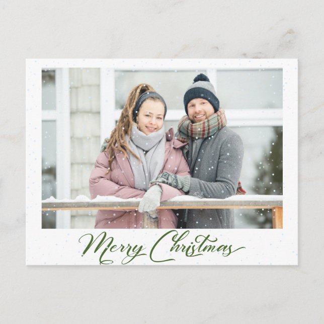 Postal Fotos de Navidad con Caligrafía de Vegetación 2 (Anverso)