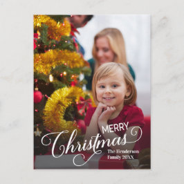 Postal Fotos de Personalizado simple de Feliz Navidad