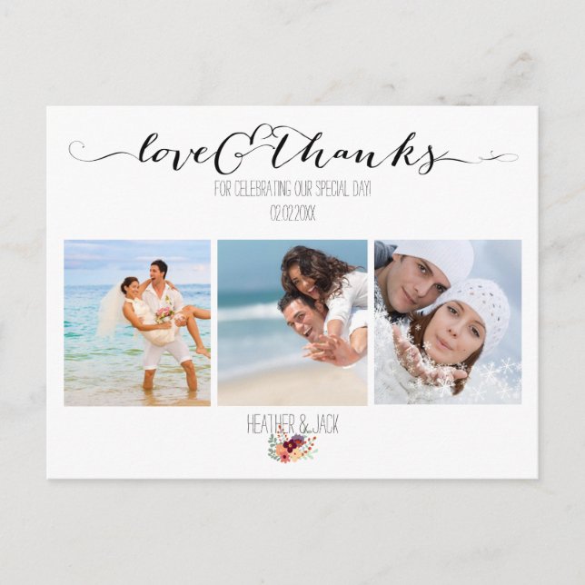 Postal Fotos de PixDezines DIY gracias (Anverso)