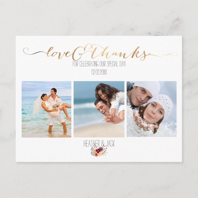 Postal Fotos de PixDezines DIY gracias (Anverso)