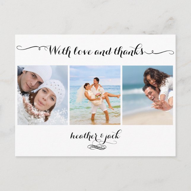 Postal Fotos de PixDezines DIYcolor/boda gracias (Anverso)