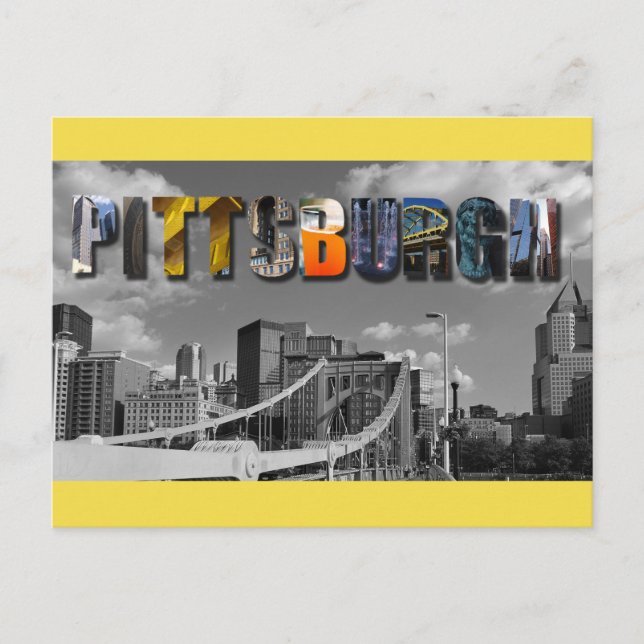 Postal Fotos de viaje de Pittsburgh Pennsylvania City (Anverso)