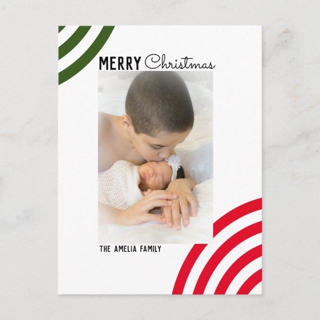 Postal Fotos del arcoiris de navidad (Anverso)