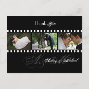 Postal FOTOS DEL BODA DE FILMSTRIP de PixDezines GRACIAS