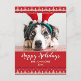 Postal Fotos del patrón nórdico de Felices Fiestas