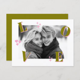 Postal Fotos del Personalizado de Vintage LOVE El día de