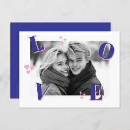 Postal Fotos del Personalizado de Vintage LOVE El día de