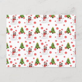 Postal Fotos divertidas de cara Navidades de Snowman pers