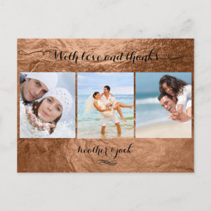 Postal Fotos falsas de cobre y boda de PixDezines gracias