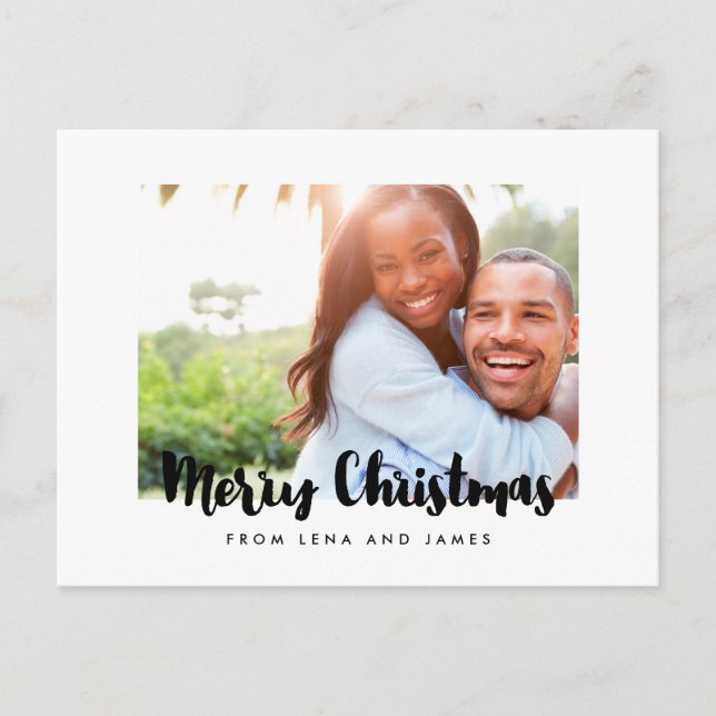 Postal Fotos familiares de Feliz Navidad (Anverso)