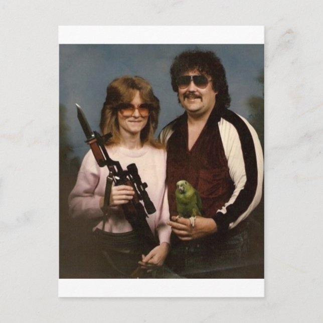 Postal Fotos familiares incómodas - ¡Pareja de loro! (Anverso)