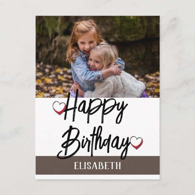 Postal Fotos familiares simples Personalizados personaliz (Anverso)