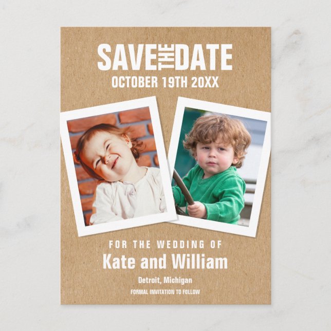 Postal Fotos infantiles salvan la fecha de la campaña de  (Anverso)