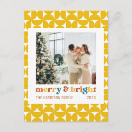 Postal Fotos merry y Bright Family Retro