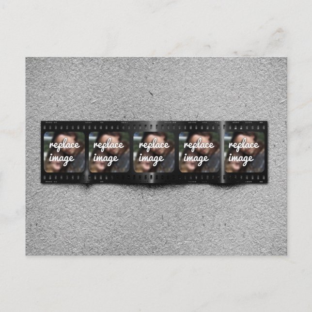Postal Fotos personalizadas de tiras de película (Anverso)