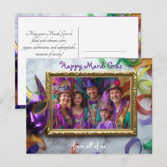 Postal Fotos personalizadas Recuerdos de Mardi (Anverso / Reverso)