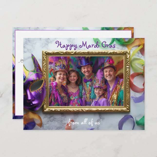 Postal Fotos personalizadas Recuerdos de Mardi Gras (Anverso / Reverso)