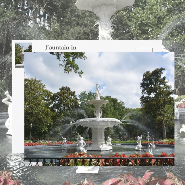 Postal Fountain Forsyth Park in Savannah GA Photographic (Subido por el creador)