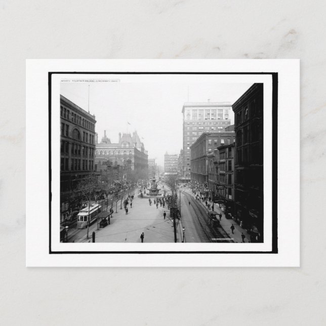 Postal Fountain Square, Cincinnati, Ohio Vintage (Anverso)