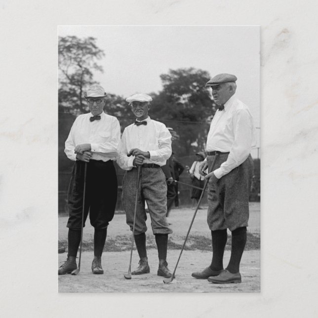 Postal Foursome del presidente Harding Golf, años 20 (Anverso)