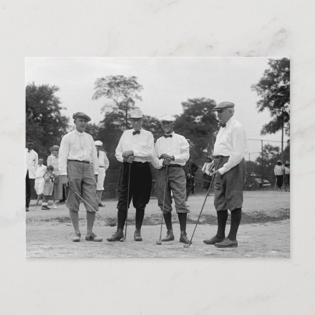 Postal Foursome del presidente Harding Golf, años 20 (Anverso)