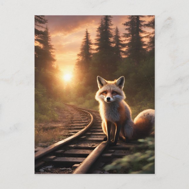 Postal Fox al amanecer (Anverso)