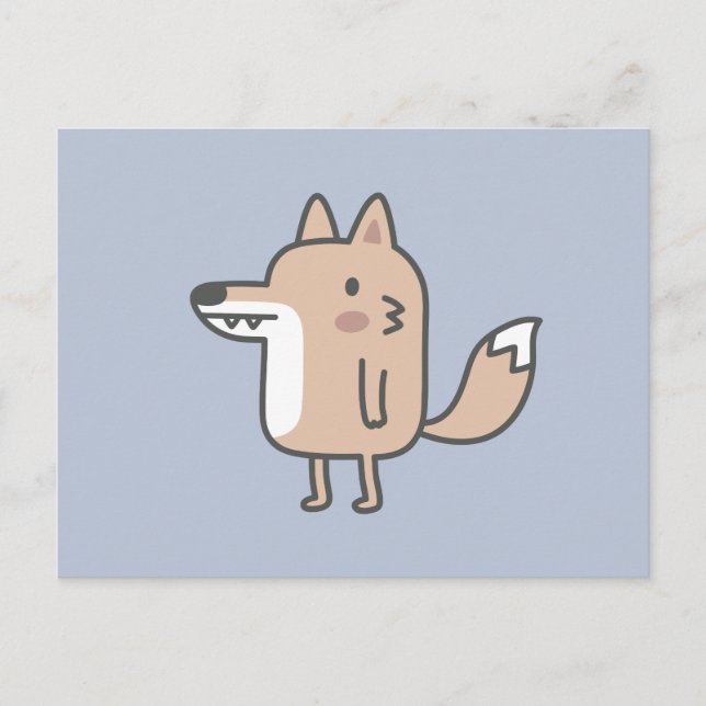 Postal Fox amigable (Anverso)
