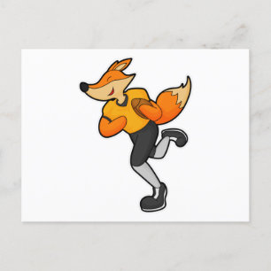 Postal Fox como jugador de fútbol con fútbol
