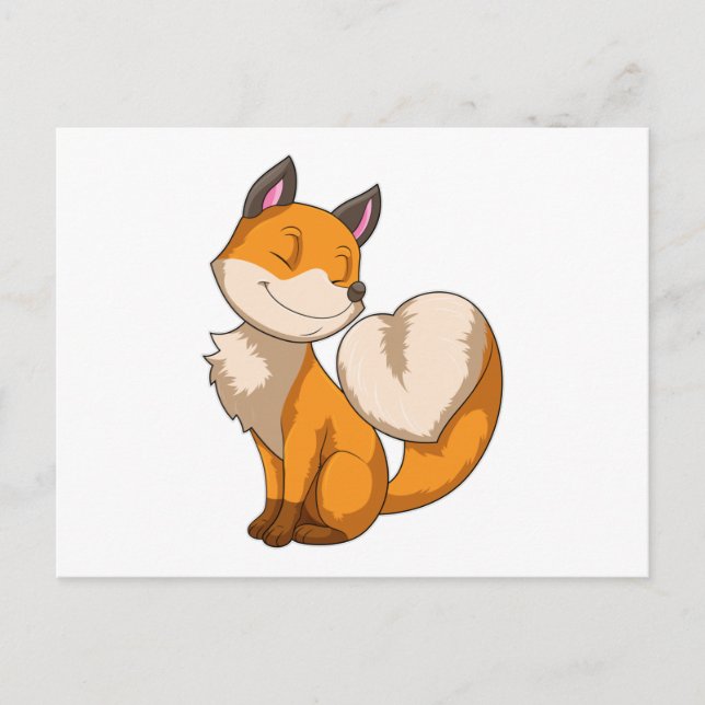 Postal Fox con corazón (Anverso)