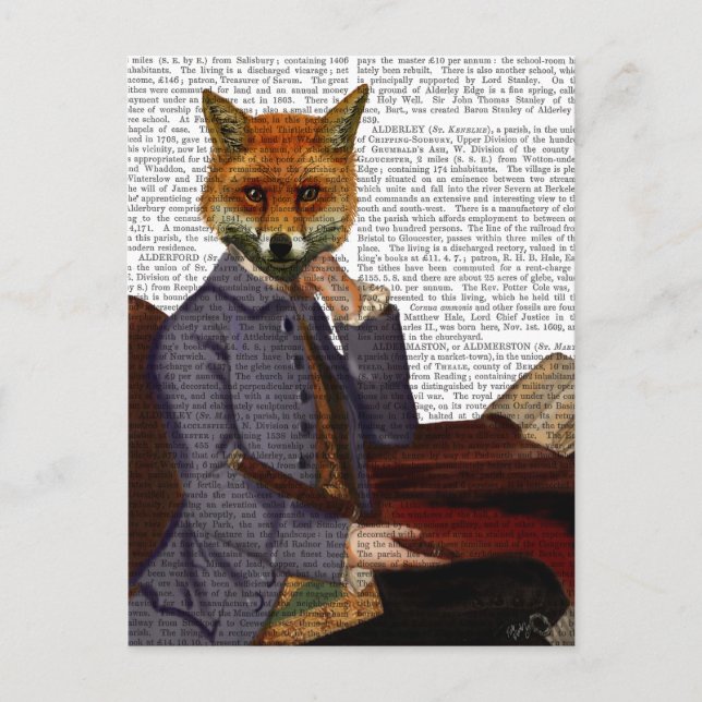 Postal Fox con flauta 2 (Anverso)
