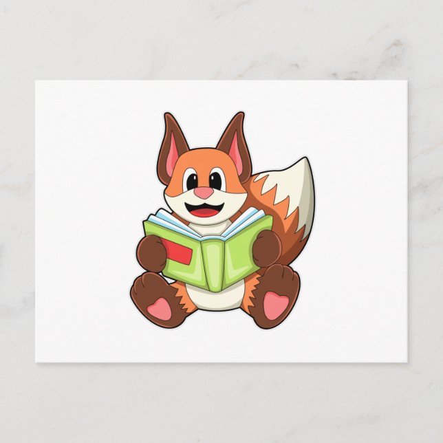 Postal Fox con libro (Anverso)