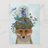Fox con mariposa Bell Jar