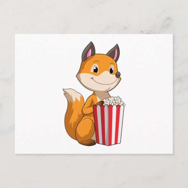 Postal Fox con Popcorn (Anverso)