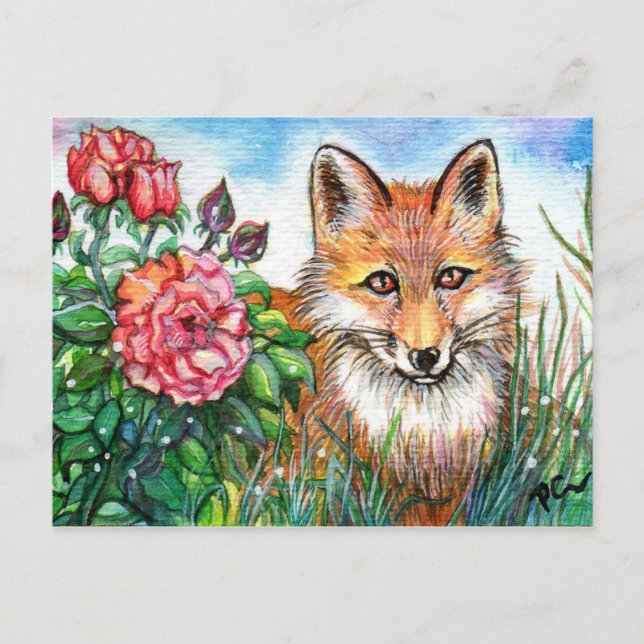 Postal Fox De La Rosa Bush (Anverso)