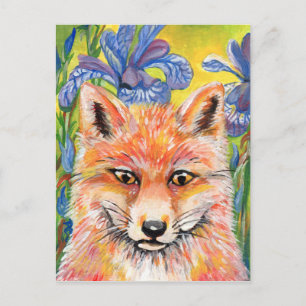 Postal Fox e Irises