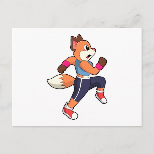 Postal Fox en carrera (Anverso)