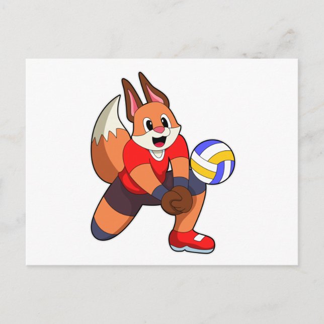 Postal Fox en deportes de voleibol (Anverso)