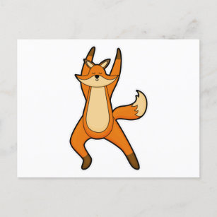 Postal Fox en ejercicio de Stretching de Yoga