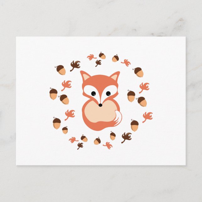 Postal Fox en otoño (Anverso)